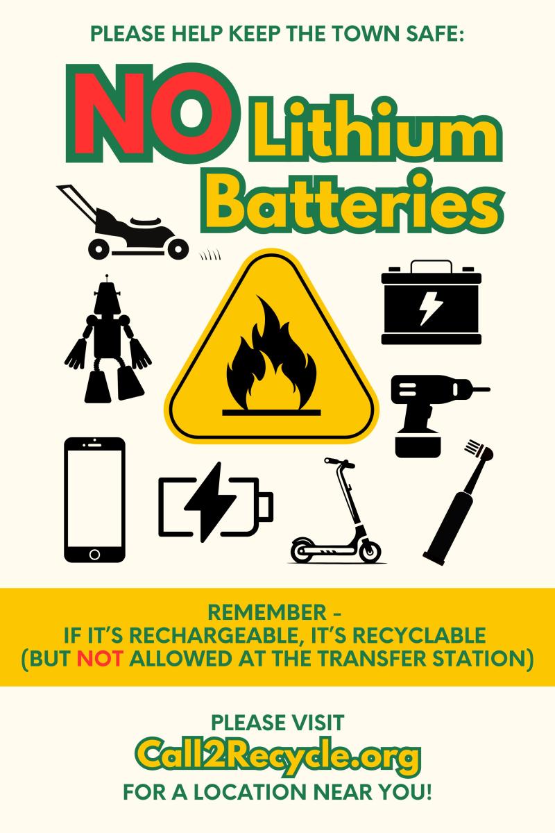 No Lithium Batteries